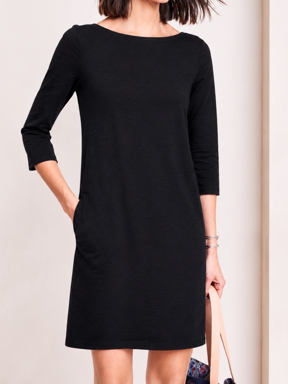 GARNET HILL Bateau Black Cotton Shirt
Dress Size 10